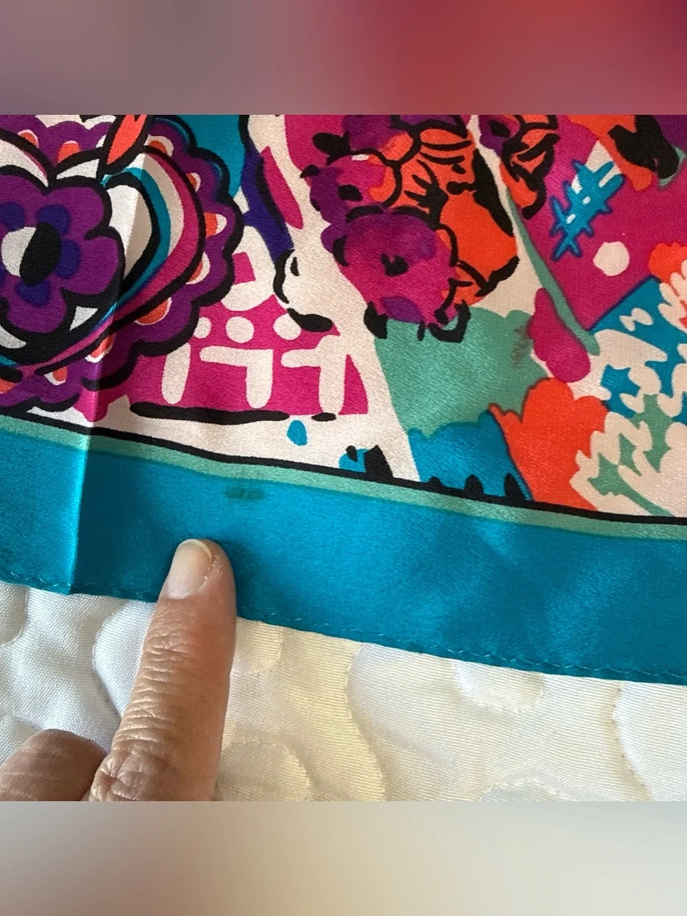 VTG Carole Little Silk Square Scarf 30